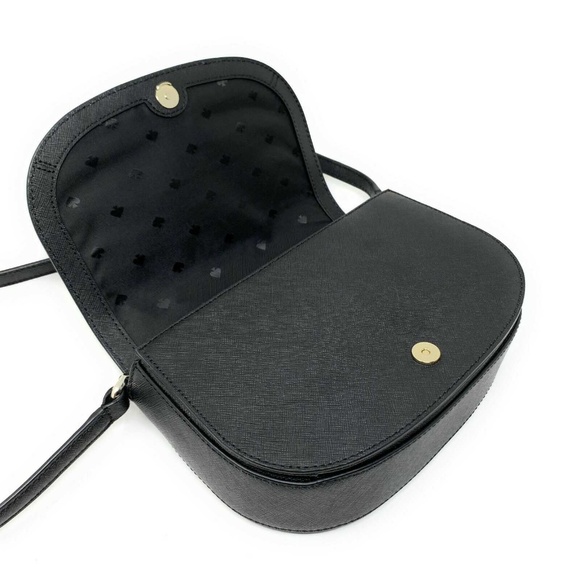 Kate Spade Reiley Flap Crossbody Bag Leather Black - Picture 6 of 8